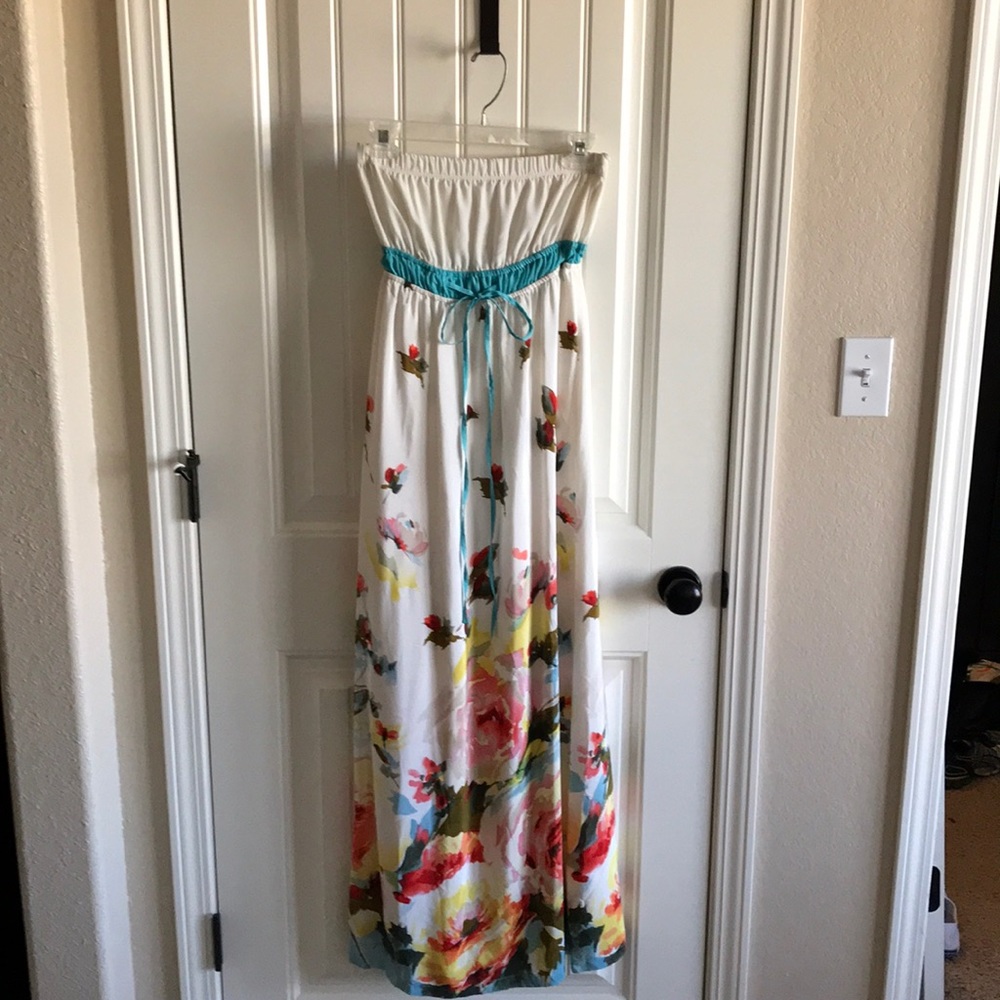 Floral Strapless Dress